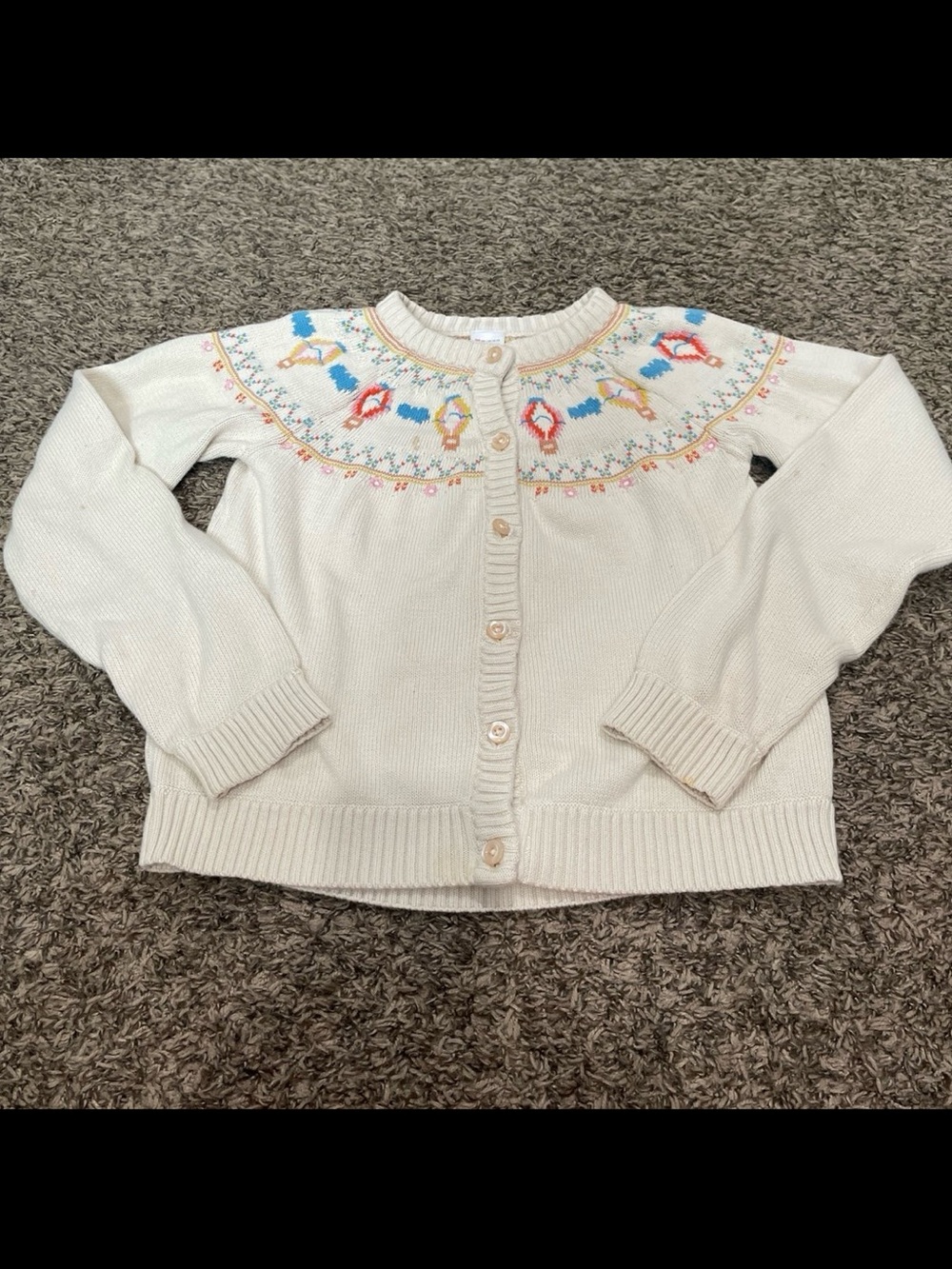 Hanna Andersson 100% cotton hopscotch, button-down cardigan sweater size 14–16